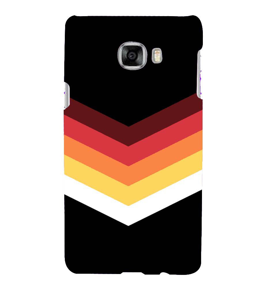 PS1306-Red Black Premium Back Cover for Samsung Galaxy C7 Pro