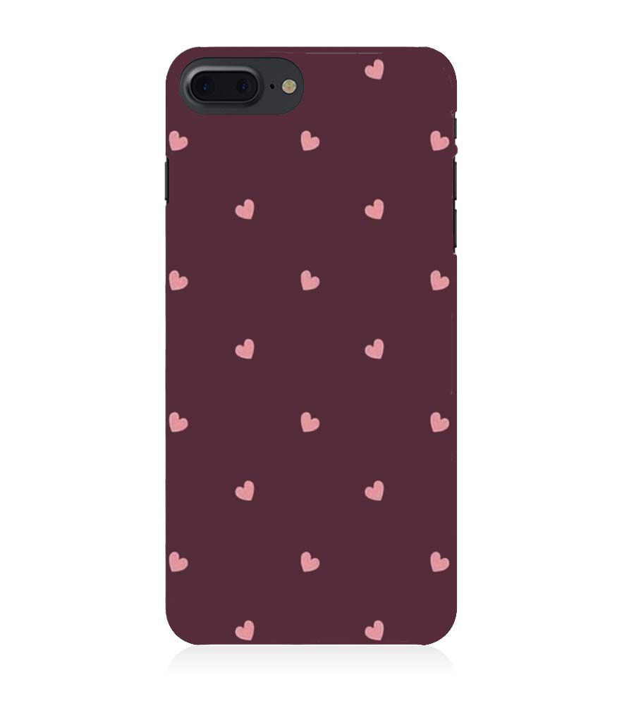 PS1307-Pink Heart Back Cover for Apple iPhone 7 Plus