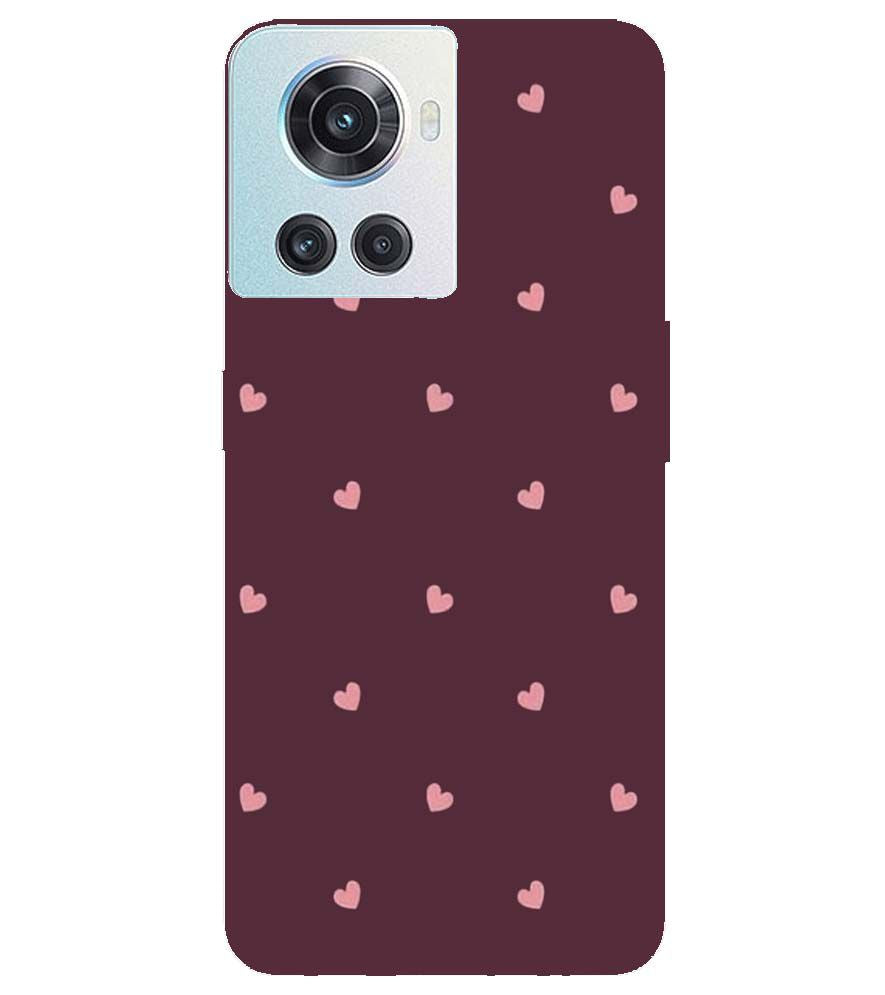 PS1307-Pink Heart Back Cover for OnePlus 10R