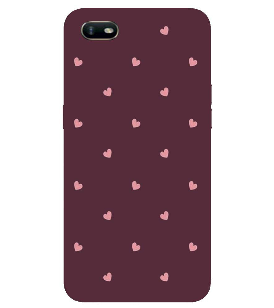 PS1307-Pink Heart Back Cover for Oppo A1k
