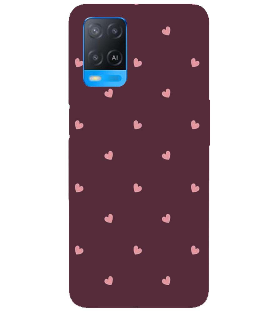 PS1307-Pink Heart Back Cover for Oppo A54
