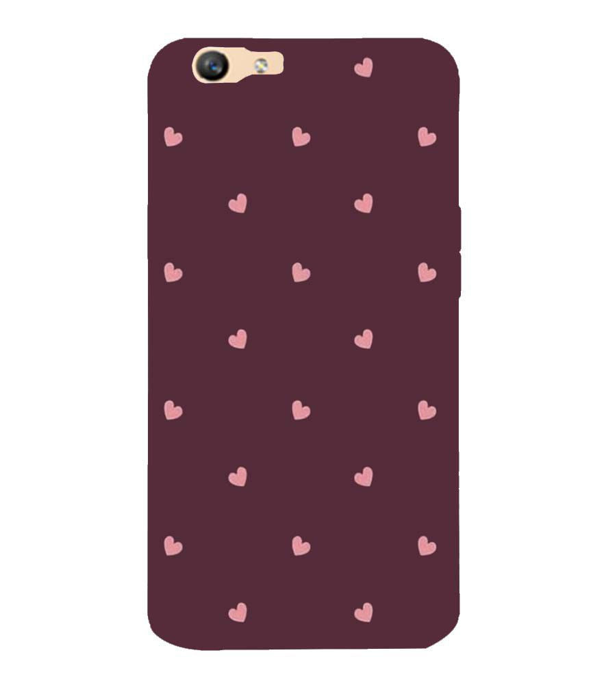 PS1307-Pink Heart Back Cover for Oppo F1s : A59