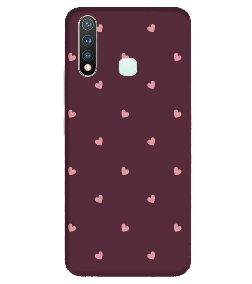PS1307-Pink Heart Back Cover for Vivo U20