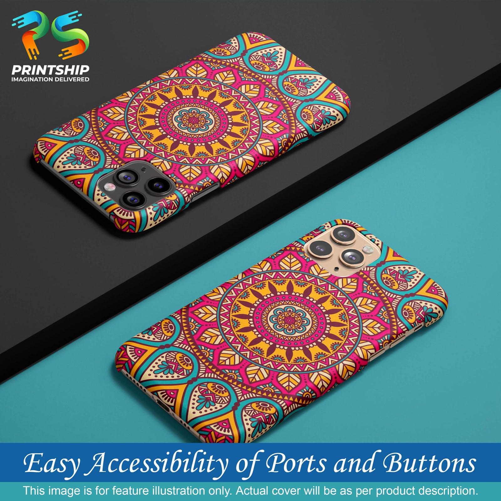 PS1309-Mandala Back Cover for Xiaomi Redmi A2-Image5