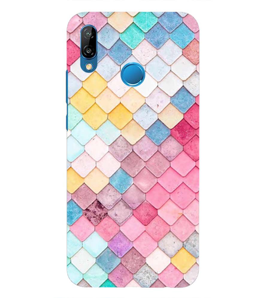 PS1310-Colorful Pastel Back Cover for Huawei P20 Lite