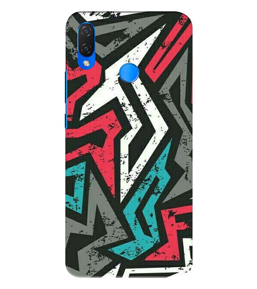 PS1312-Graffiti Abstract Back Cover for Huawei Nova 3 and 3i