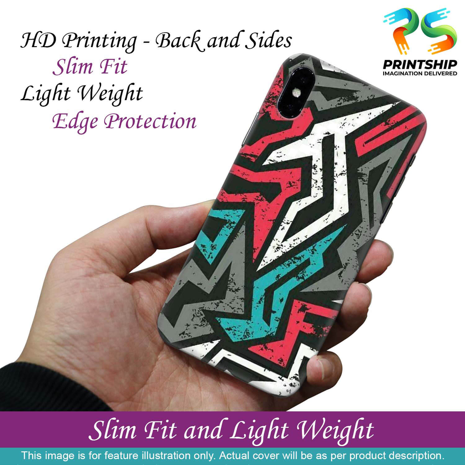 PS1312-Graffiti Abstract Back Cover for Oppo A72-Image2