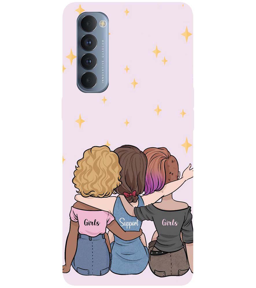 PS1313-Girls Support Girls Back Cover for Oppo Reno4 Pro