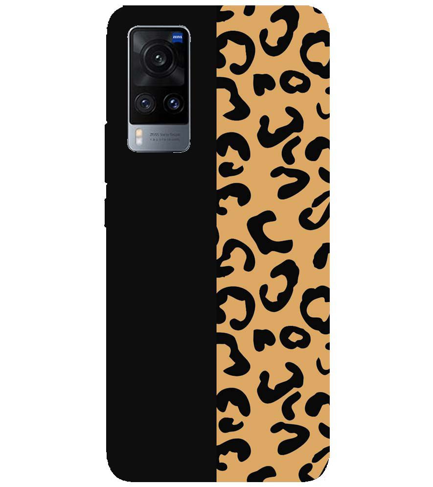 PS1315-Animal Black Pattern Back Cover for vivo X60
