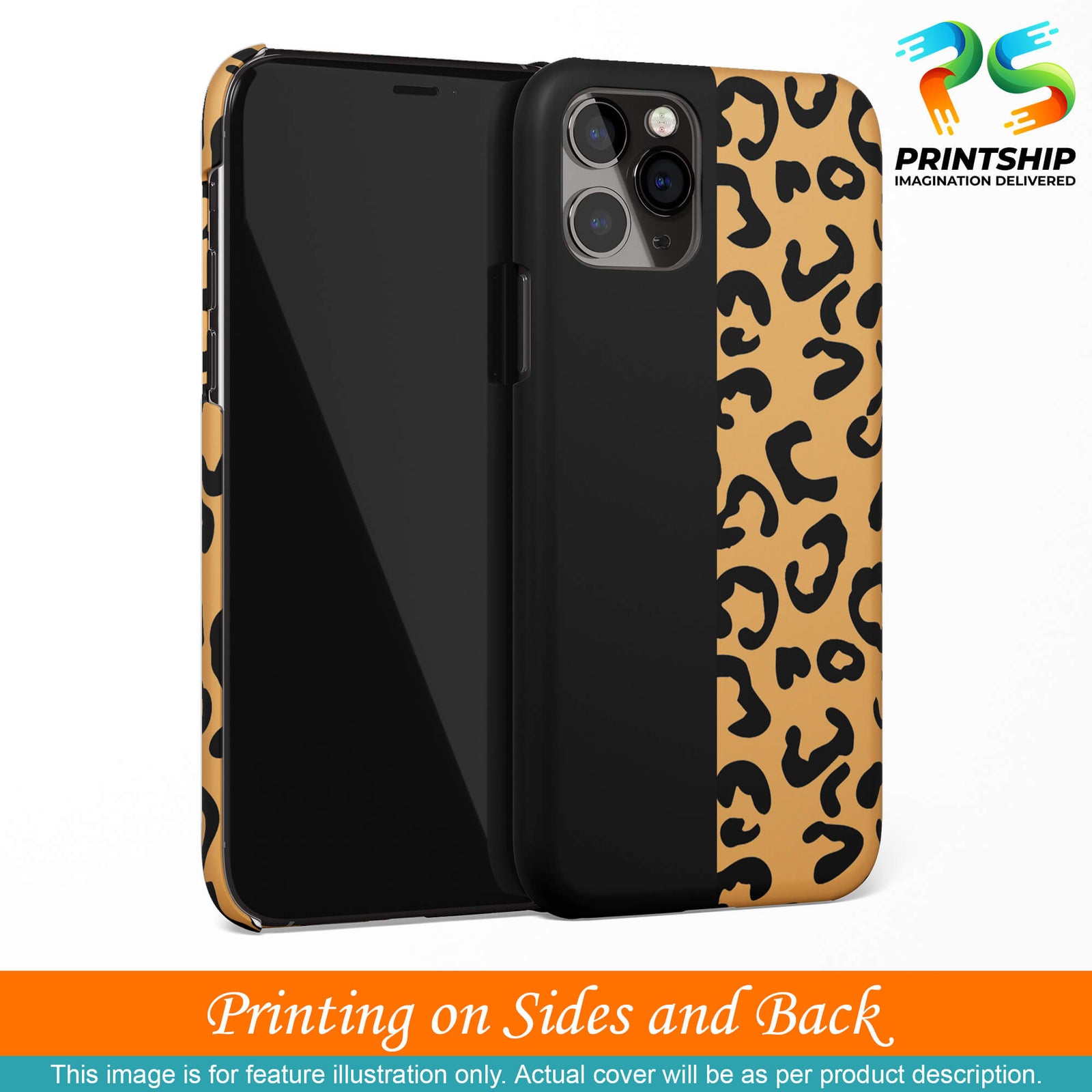 PS1315-Animal Black Pattern Back Cover for Samsung Galaxy A23-Image3