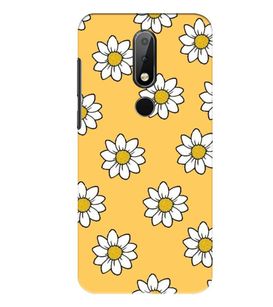 PS1316-White Sunflower Back Cover for Nokia 6.1 Plus (Nokia X6)