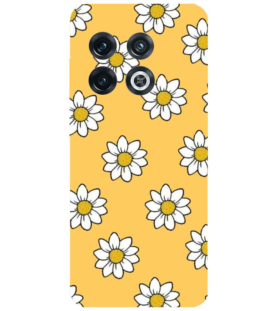 PS1316-White Sunflower Back Cover for OnePlus 10 Pro