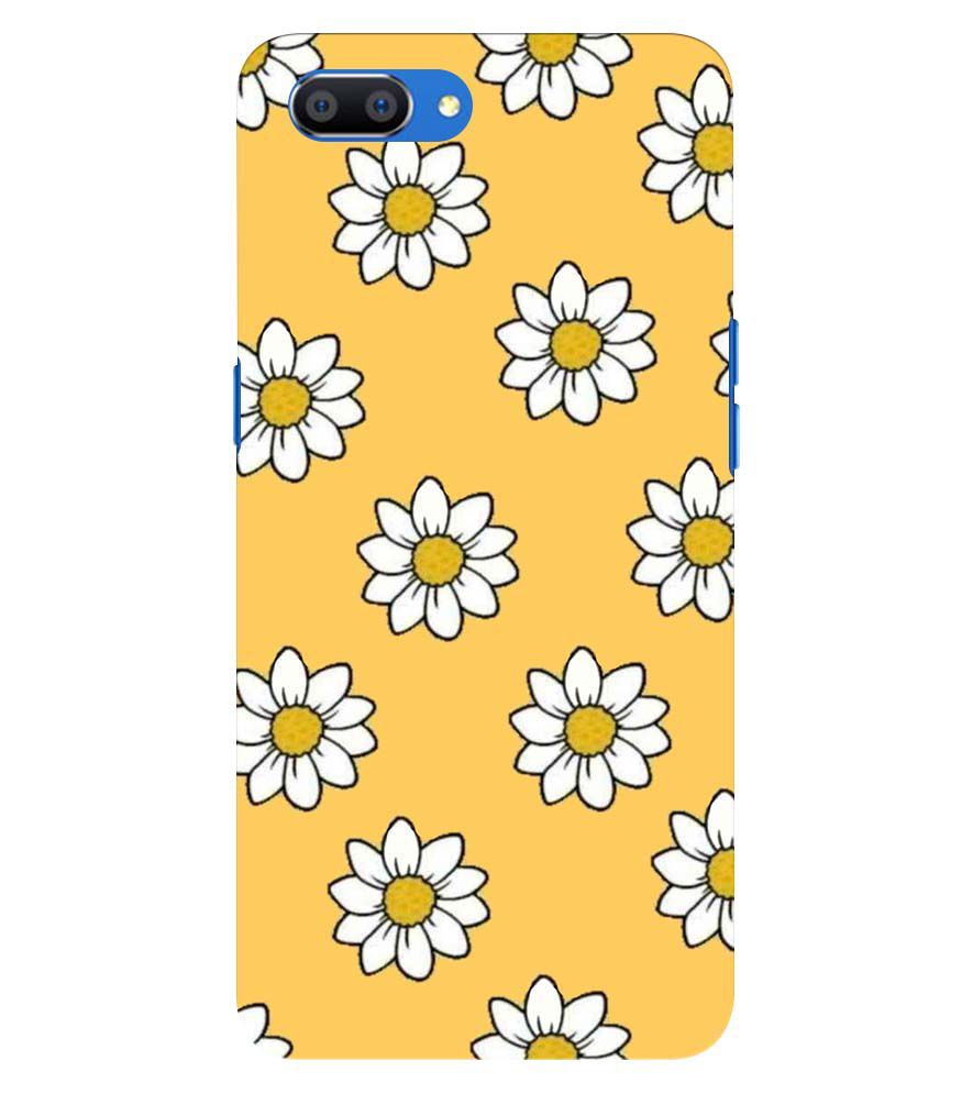 PS1316-White Sunflower Back Cover for Oppo A5