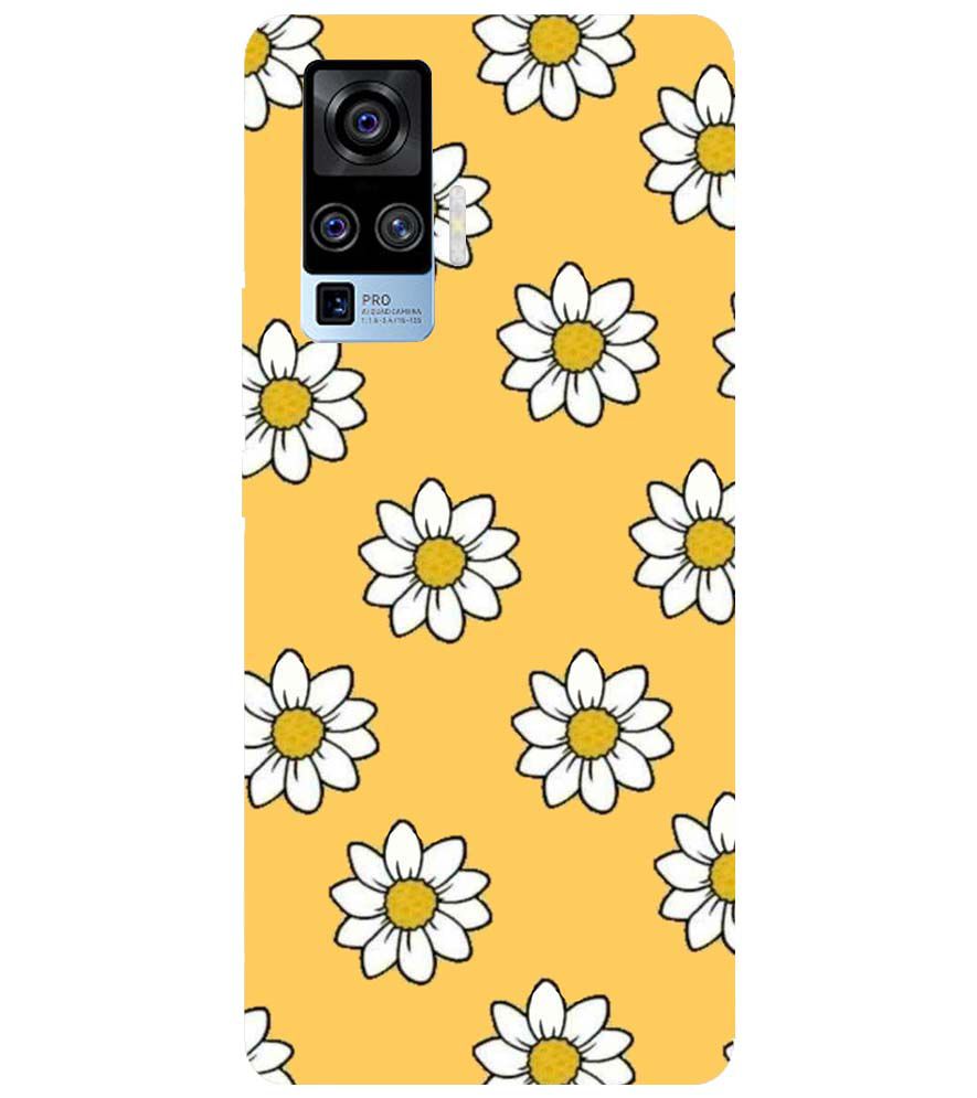 PS1316-White Sunflower Back Cover for vivo X50 Pro