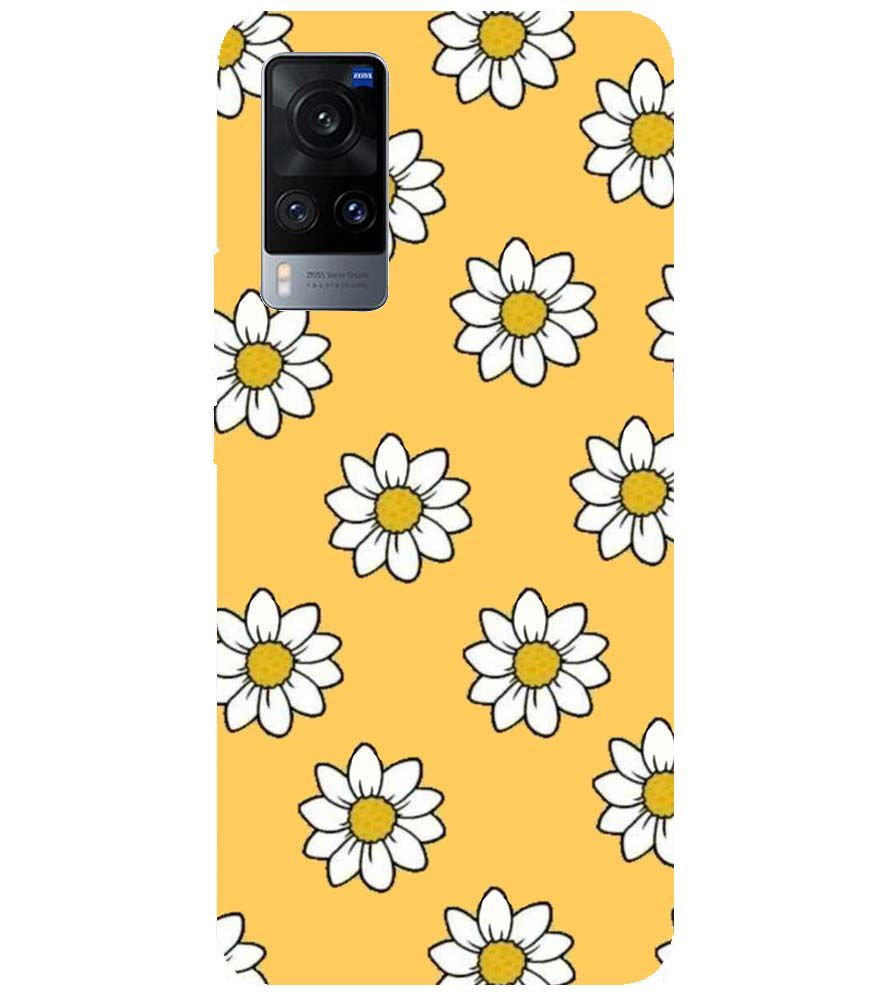 PS1316-White Sunflower Back Cover for vivo X60