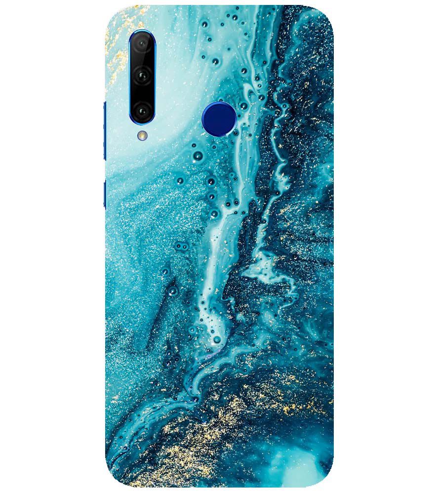 PS1317-Blue Marbles Back Cover for Huawei Honor 10i