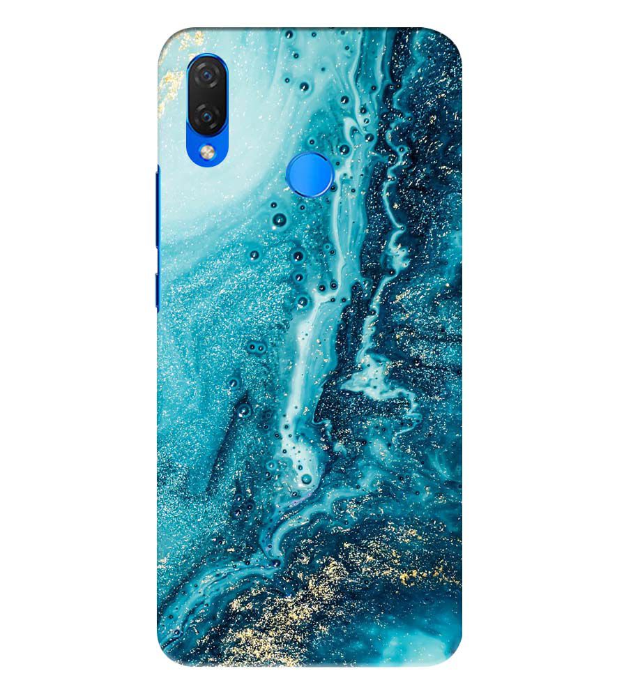PS1317-Blue Marbles Back Cover for Huawei Nova 3 and 3i