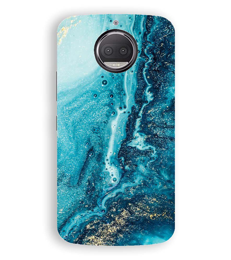 PS1317-Blue Marbles Back Cover for Motorola Moto G5S Plus