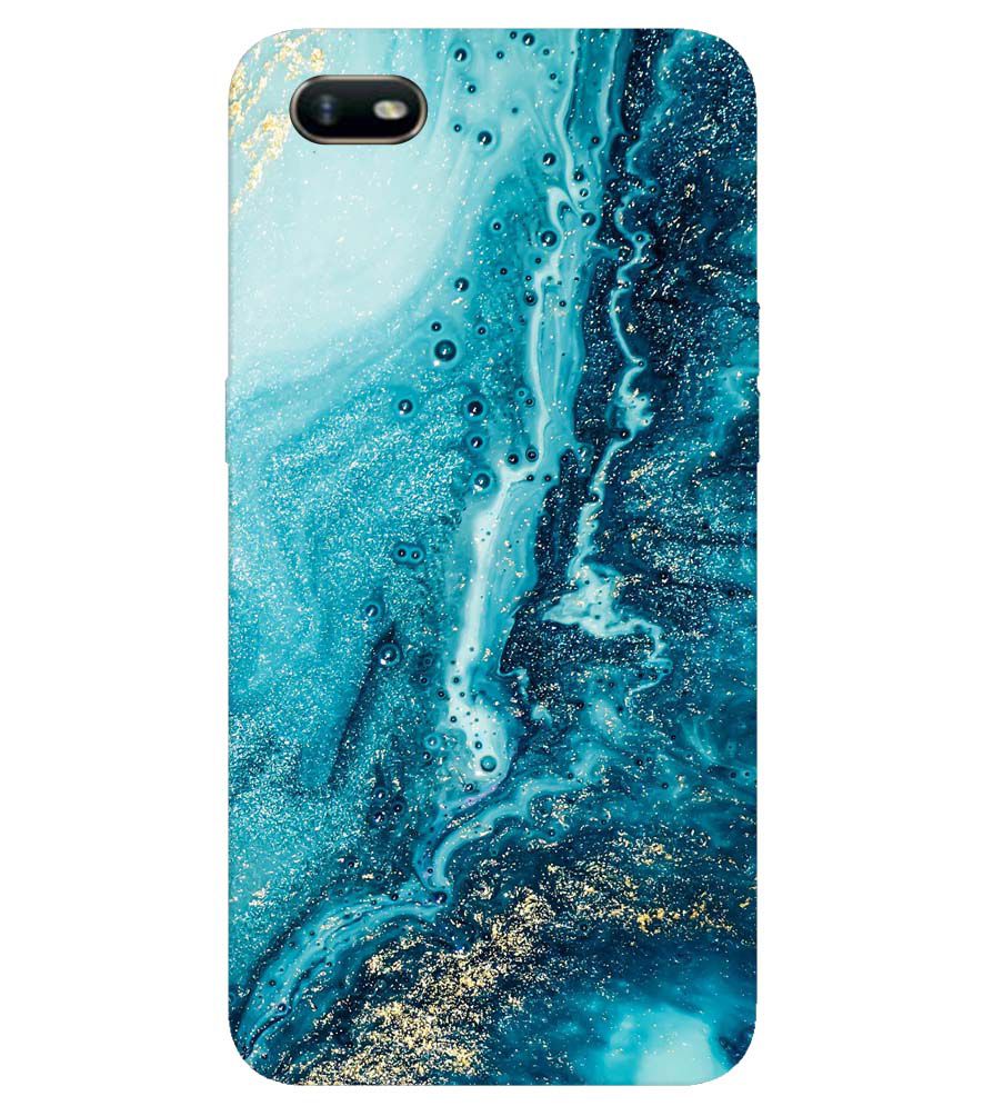 PS1317-Blue Marbles Back Cover for Oppo A1k