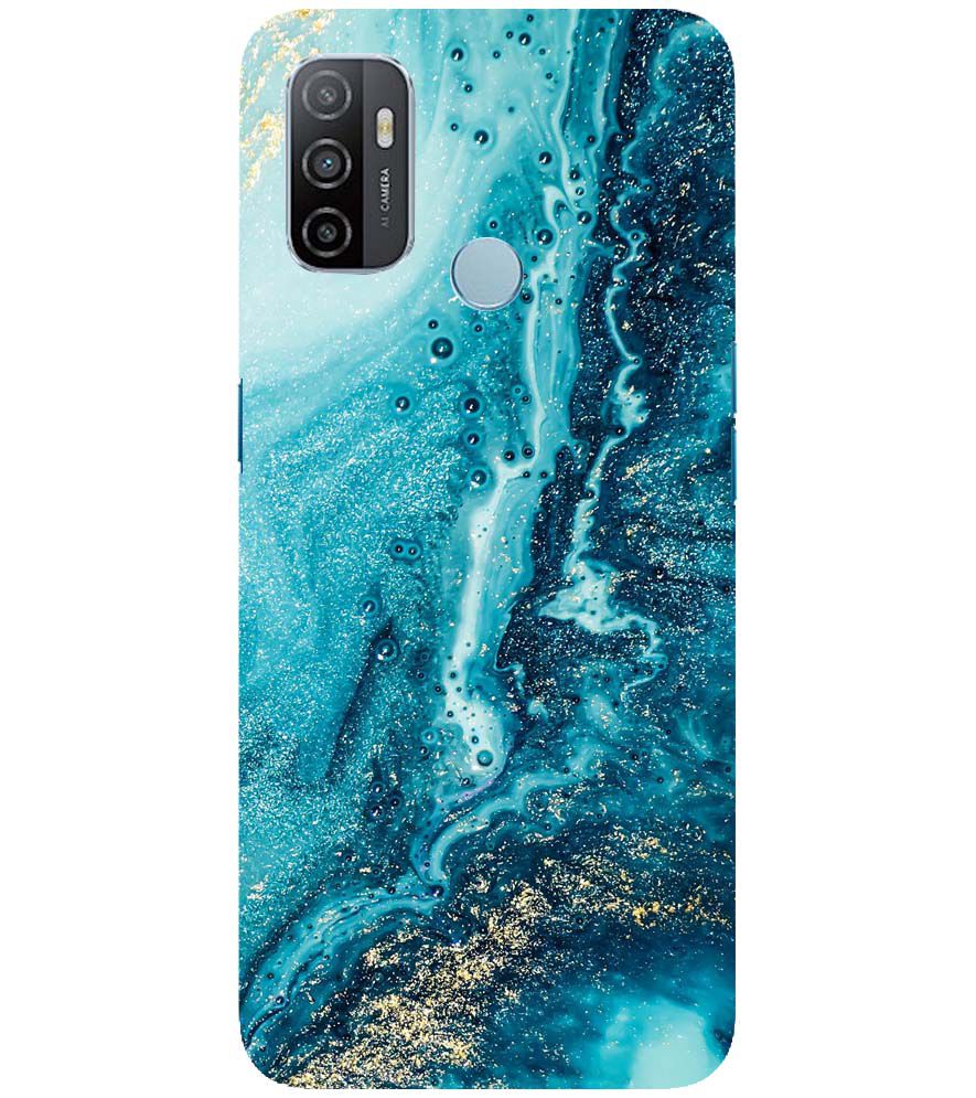 PS1317-Blue Marbles Back Cover for Oppo A33