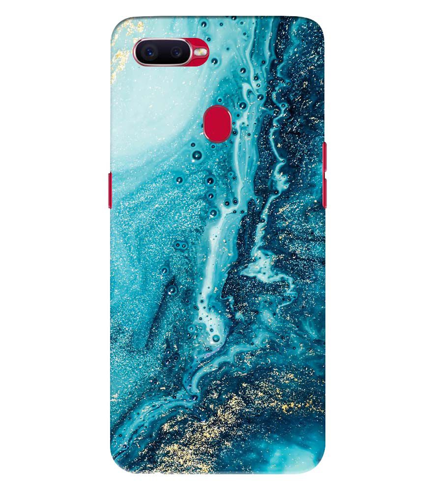 PS1317-Blue Marbles Back Cover for Oppo F9 (F9 Pro)