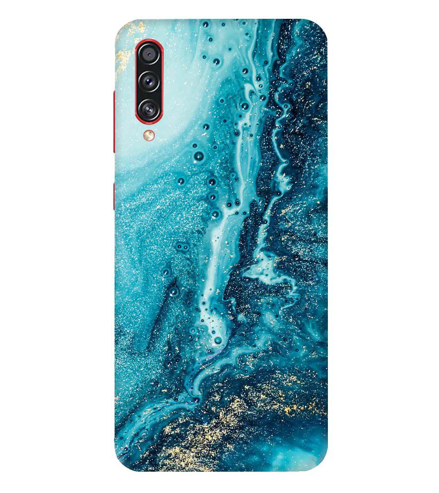 PS1317-Blue Marbles Back Cover for Samsung Galaxy A70s