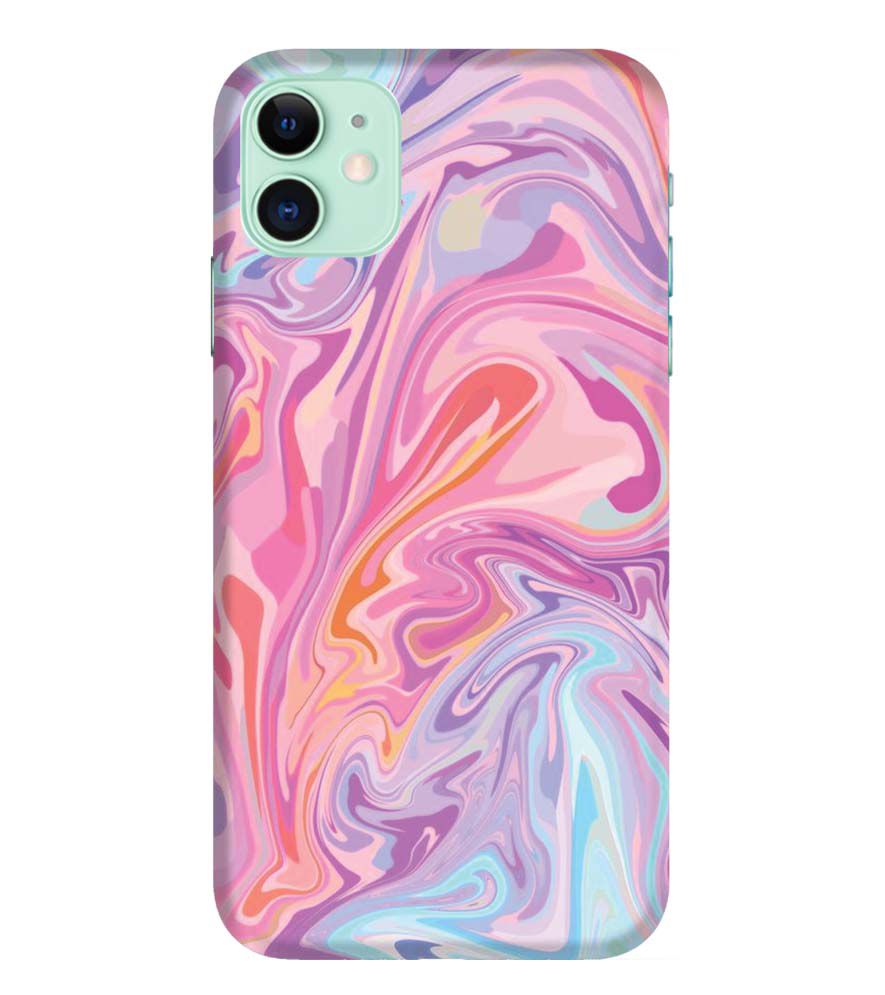 PS1319-Pink Premium Marble Back Cover for Apple iPhone 11
