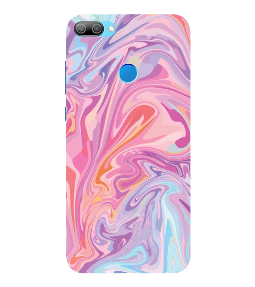 PS1319-Pink Premium Marble Back Cover for Huawei Honor 9N