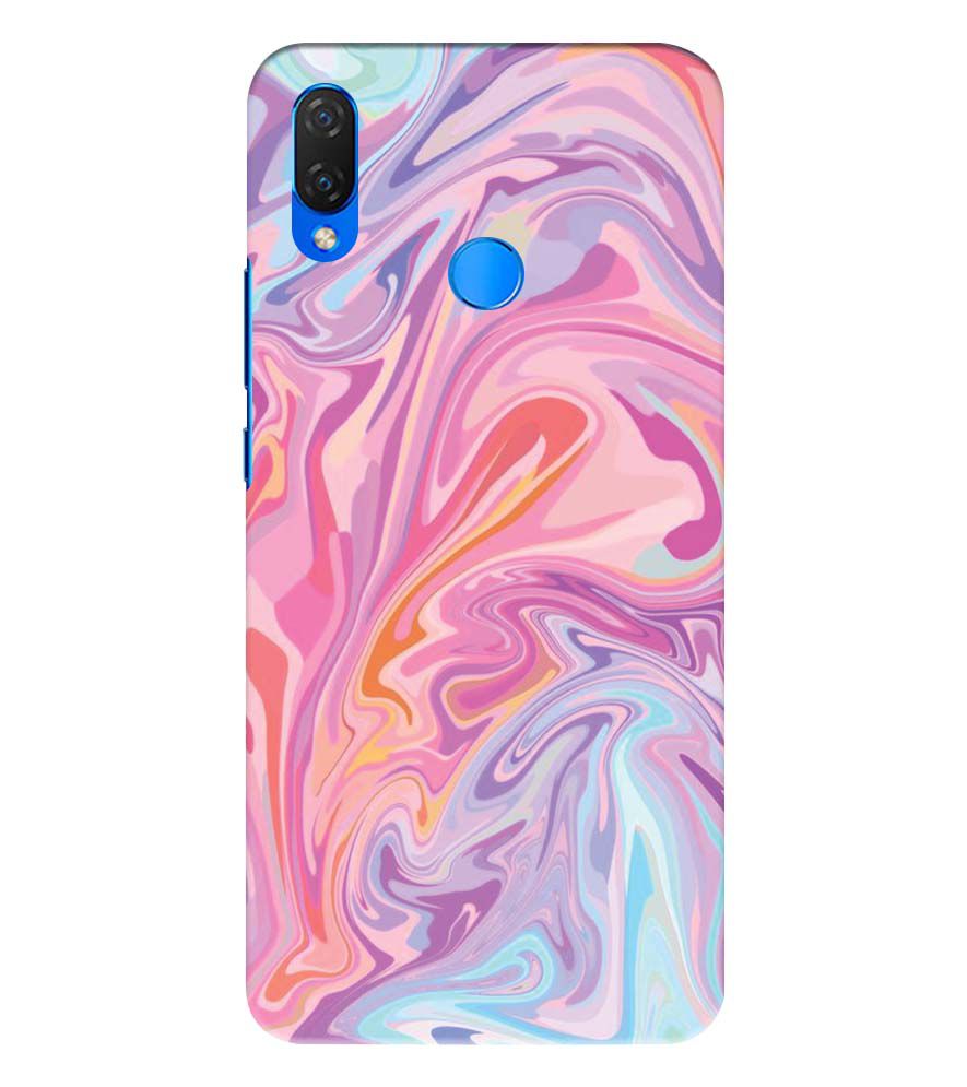 PS1319-Pink Premium Marble Back Cover for Huawei Nova 3 and 3i