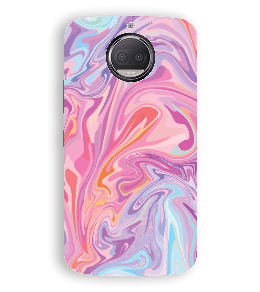 PS1319-Pink Premium Marble Back Cover for Motorola Moto G5S Plus