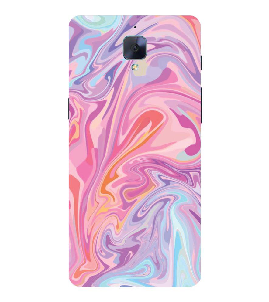 PS1319-Pink Premium Marble Back Cover for OnePlus 3 and OnePlus 3T