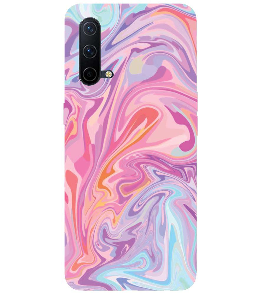 PS1319-Pink Premium Marble Back Cover for OnePlus Nord CE 5G