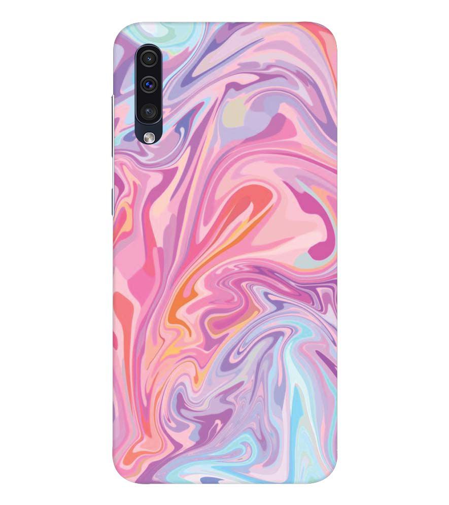 PS1319-Pink Premium Marble Back Cover for Samsung Galaxy A50