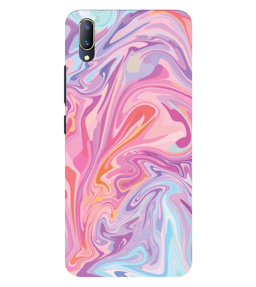 PS1319-Pink Premium Marble Back Cover for Vivo V11 Pro