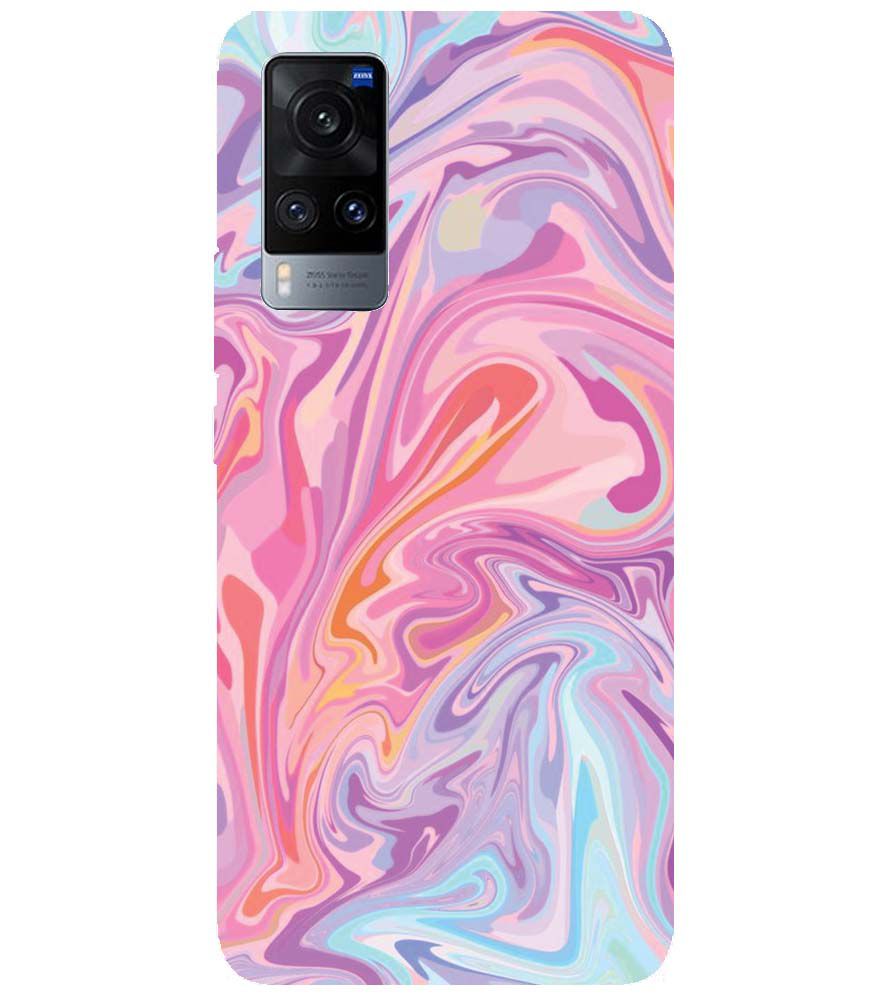 PS1319-Pink Premium Marble Back Cover for vivo X60
