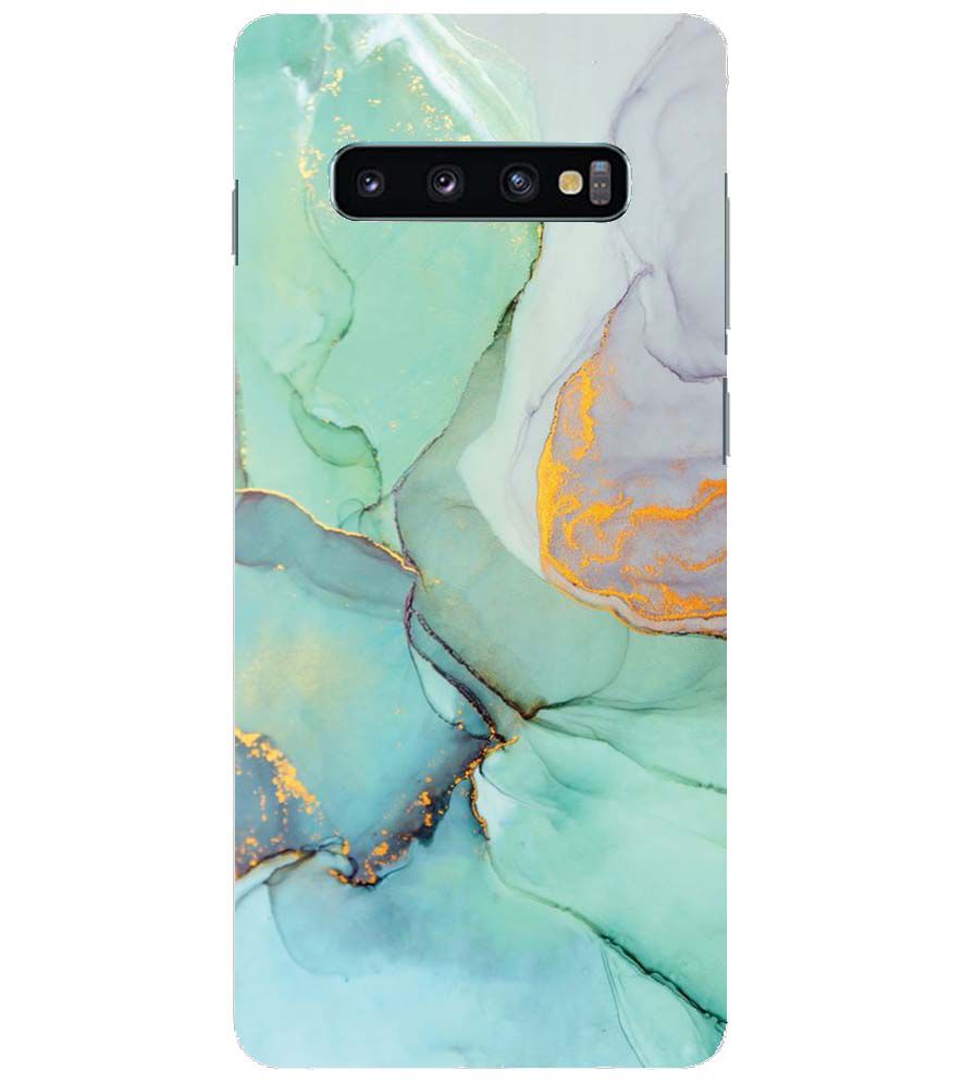 PS1320-Green Marble Premium Back Cover for Samsung Galaxy S10+ (Plus with 6.4 Inch Screen)