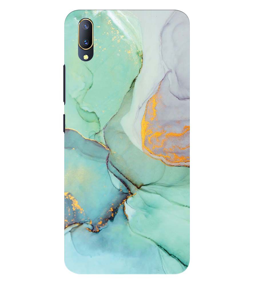 PS1320-Green Marble Premium Back Cover for Vivo V11 Pro