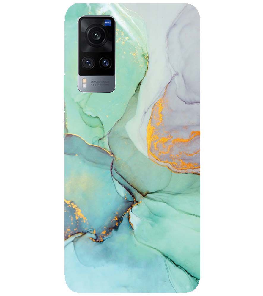 PS1320-Green Marble Premium Back Cover for vivo X60