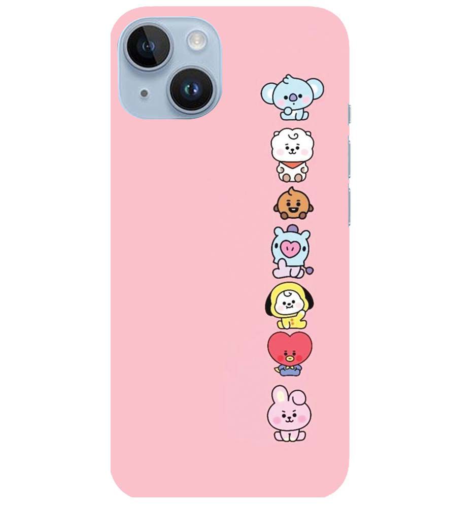 PS1321-Cute Loving Animals Girly Back Cover for Apple iPhone 14
