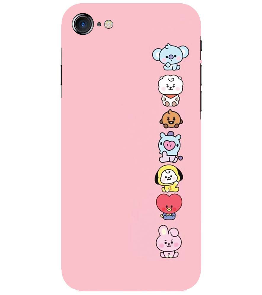 PS1321-Cute Loving Animals Girly Back Cover for Apple iPhone 7
