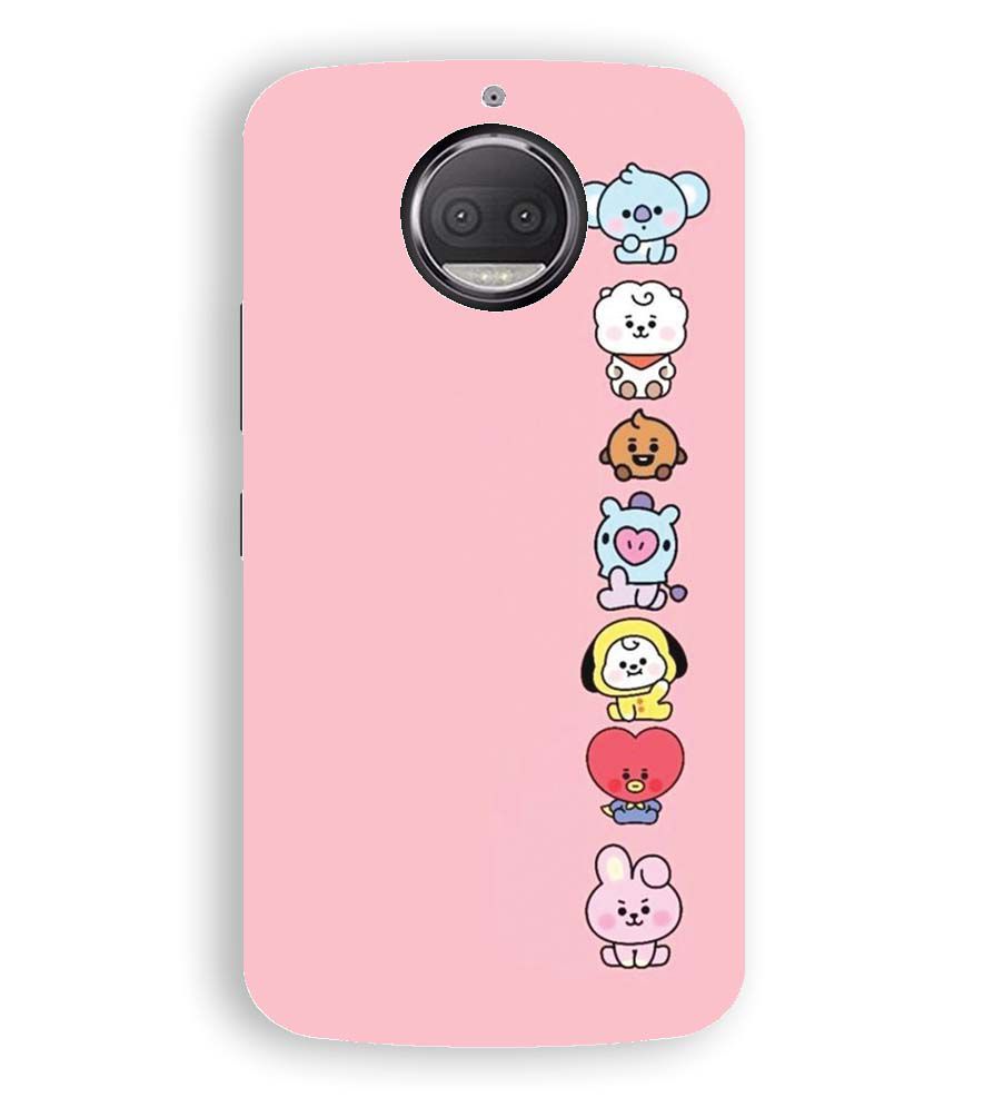 PS1321-Cute Loving Animals Girly Back Cover for Motorola Moto G5S Plus