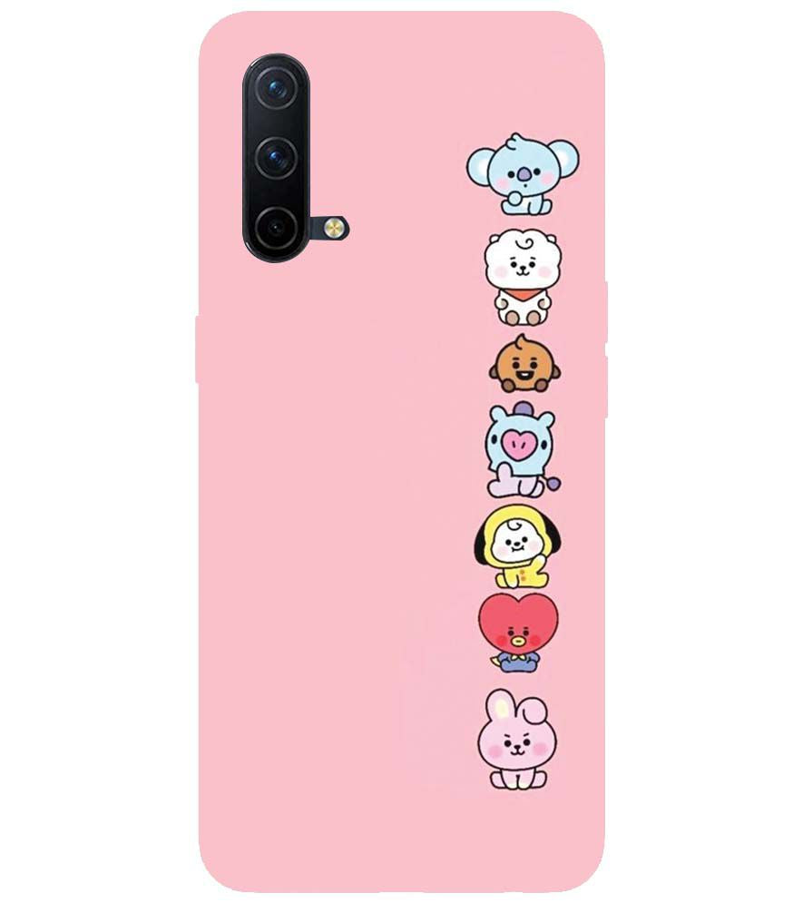 PS1321-Cute Loving Animals Girly Back Cover for OnePlus Nord CE 5G