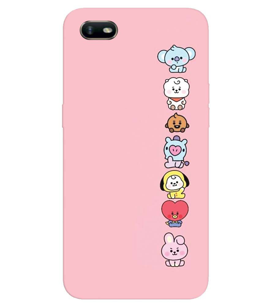 PS1321-Cute Loving Animals Girly Back Cover for Oppo A1k