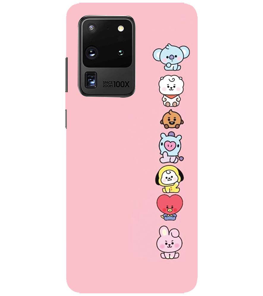 PS1321-Cute Loving Animals Girly Back Cover for Samsung Galaxy S20 Ultra 5G