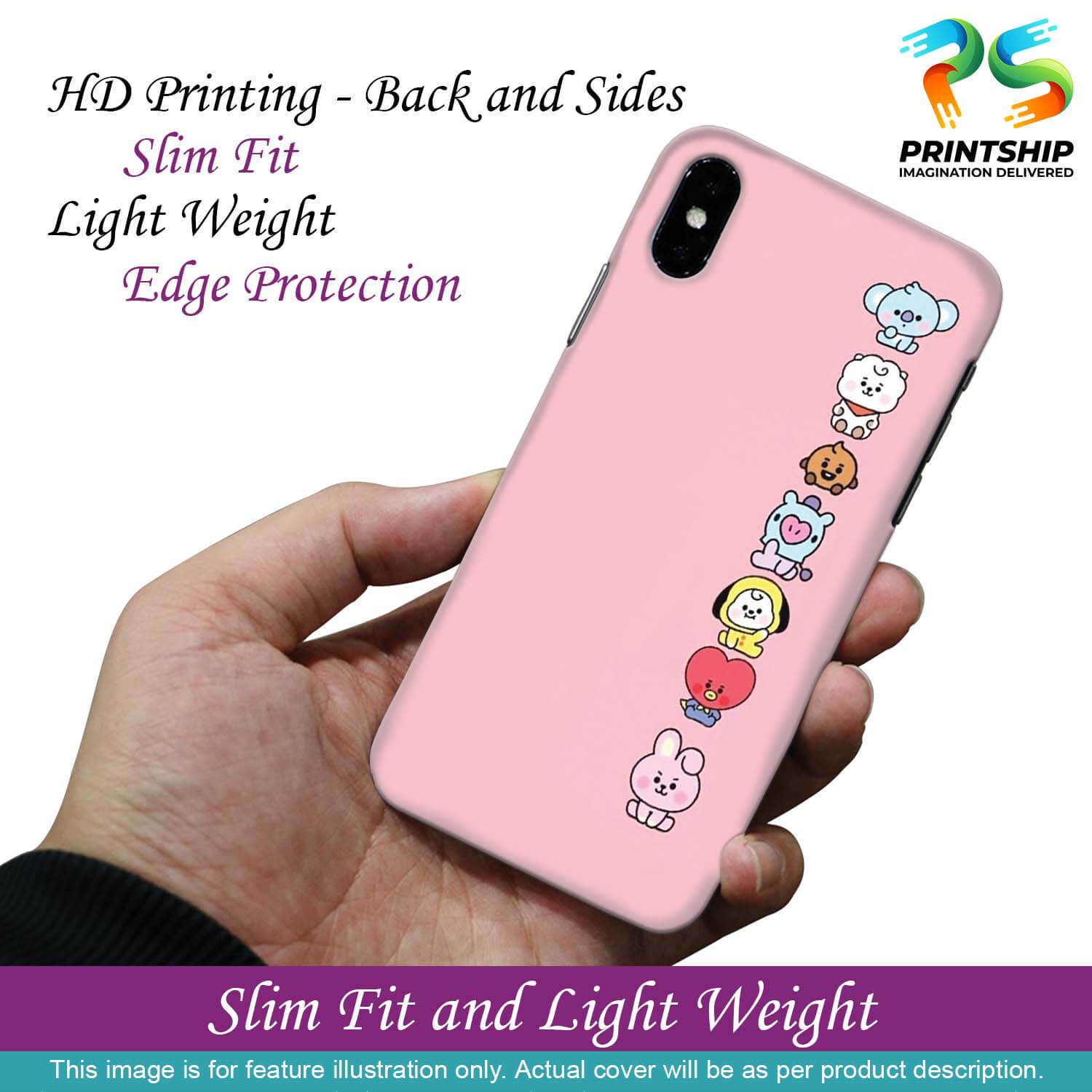 PS1321-Cute Loving Animals Girly Back Cover for Vivo Z1 Pro-Image2