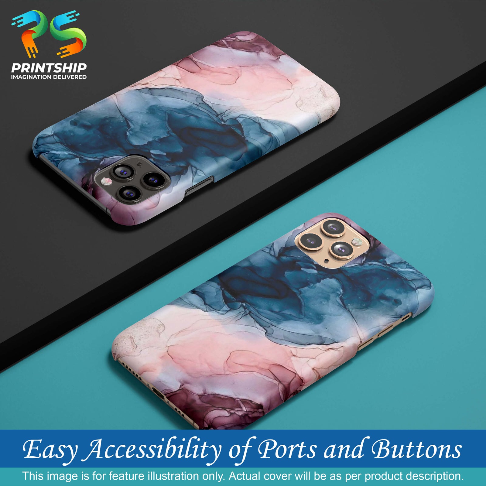 PS1323-Premium Marbles Back Cover for Vivo Y71i-Image5