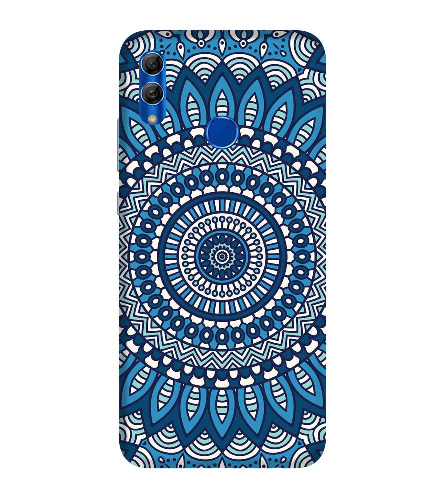 PS1327-Blue Mandala Design Back Cover for Honor 10 Lite