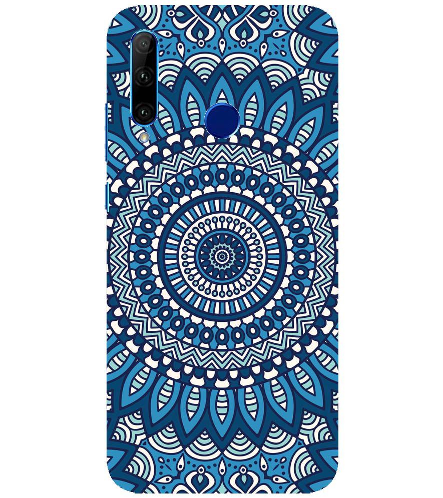 PS1327-Blue Mandala Design Back Cover for Huawei Honor 10i