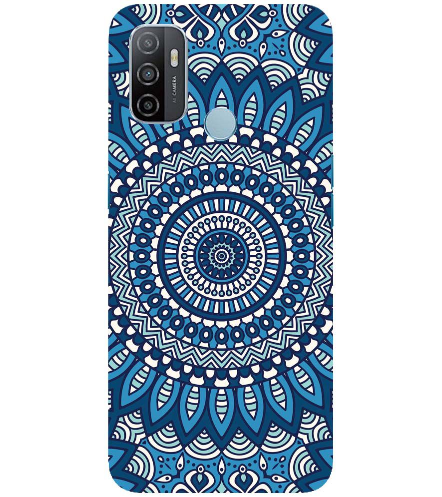 PS1327-Blue Mandala Design Back Cover for Oppo A33