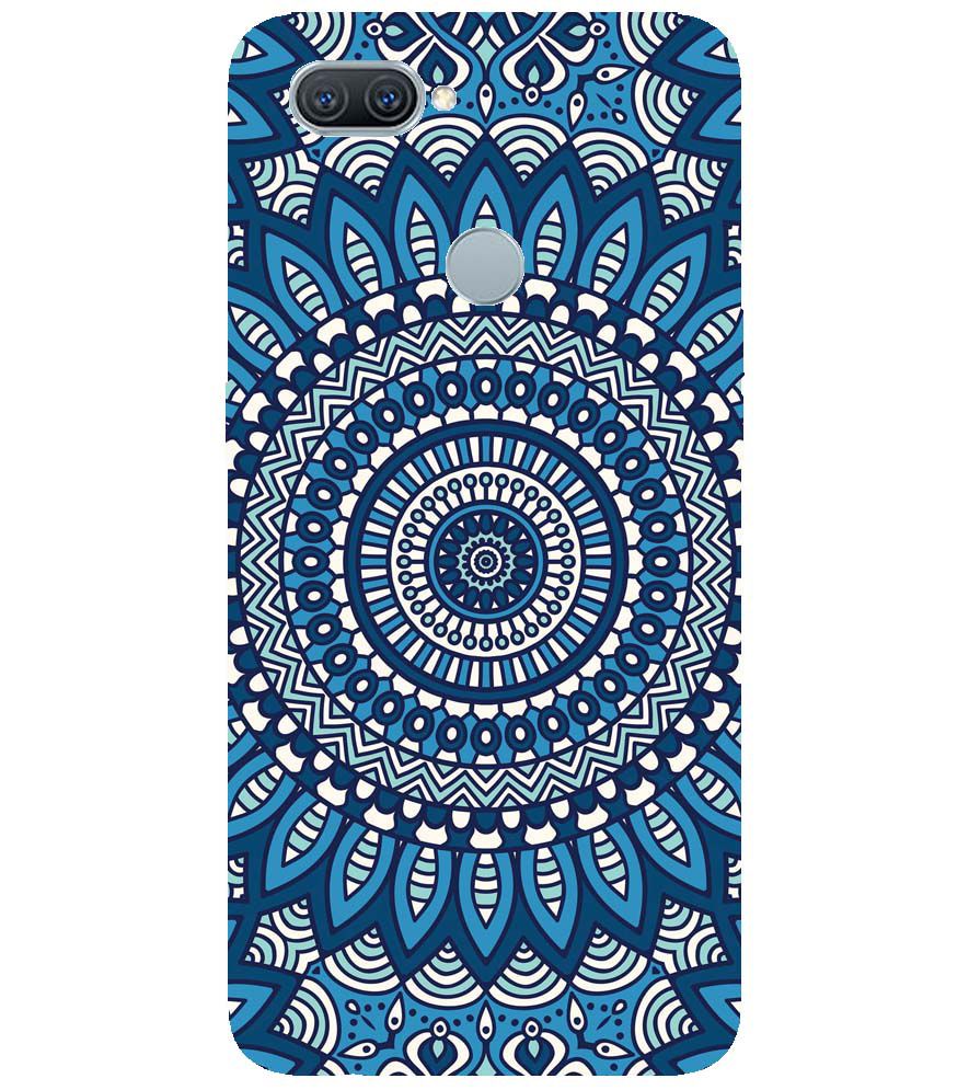 PS1327-Blue Mandala Design Back Cover for Oppo A7